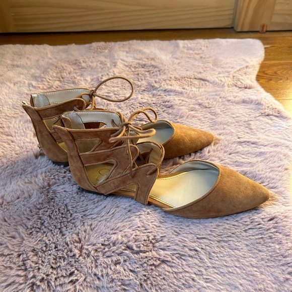 Jessica Simpson Tie Up Flats Sandals - Picture 2 of 5